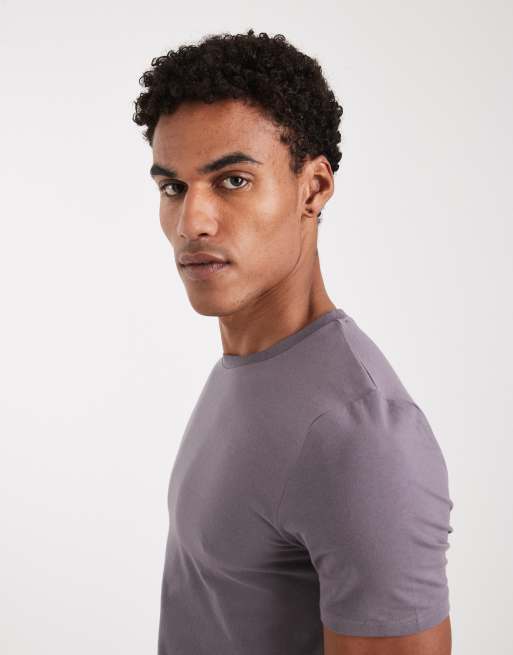 ASOS DESIGN Essentials muscle fit t-shirt in grey, 5 of 5
