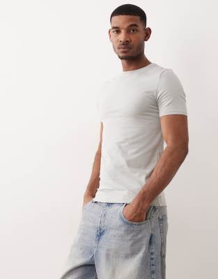 Asos Design Essentials Muscle Fit T-shirt In Multi
