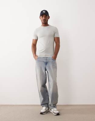 Asos Design Essentials Muscle Fit T-shirt In Multi
