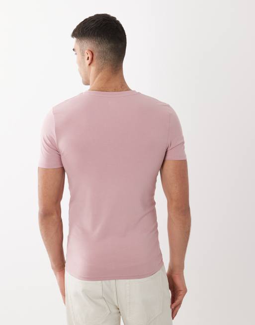 ASOS DESIGN Essentials muscle fit T-shirt in pink, 3 of 5