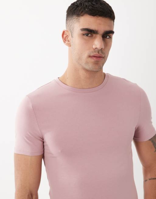 ASOS DESIGN Essentials muscle fit T-shirt in pink, 5 of 5