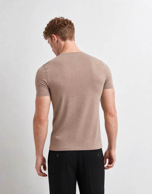 ASOS DESIGN Essentials muscle fit t-shirt in stone, 10 of 10