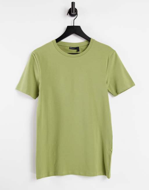 ASOS DESIGN essentials muscle fit t-shirt with crew neck in khaki 