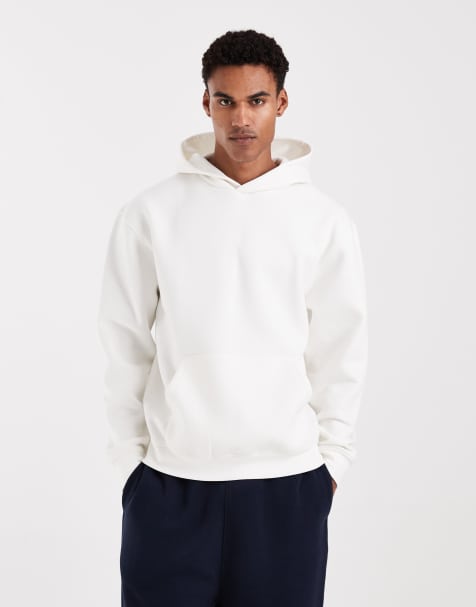 ASOS DESIGN - Essentials - Offwhite hættetrøje med afslappet pasform - view 1