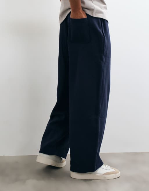 ASOS DESIGN essentials oversized balloon jogger in navy , 4 of 10