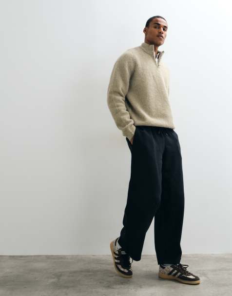 ASOS DESIGN essentials oversized balloon joggingbroek in zwart - view 1