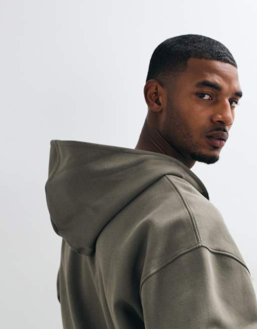 ASOS DESIGN essentials oversized boxy zip thru hoodie, 5 of 5