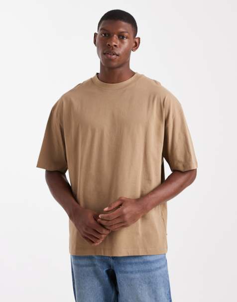 ASOS DESIGN Essentials oversized crew neck t-shirt in brown  - view 1