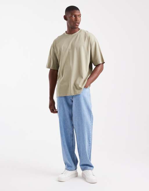 ASOS DESIGN Essentials oversized crew neck t-shirt in khaki, 2 of 5