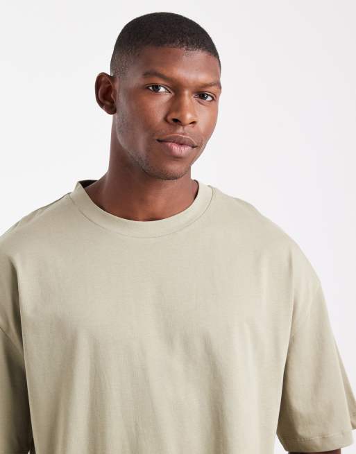 ASOS DESIGN Essentials oversized crew neck t-shirt in khaki, 5 of 5