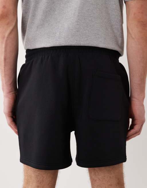 ASOS DESIGN essentials oversized fit jersey shorts in black, 5 of 5