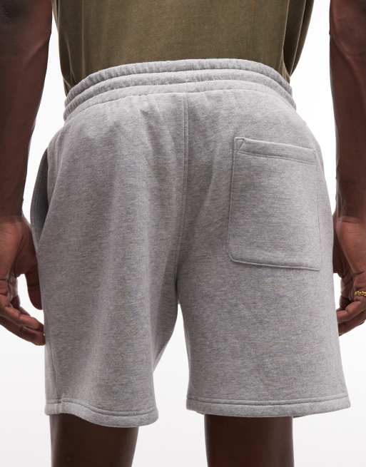 ASOS DESIGN essentials oversized fit jersey shorts in heather gray, 5 of 7