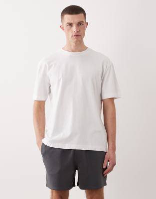 Asos Design Essentials Oversized Fit Shorts In Gray