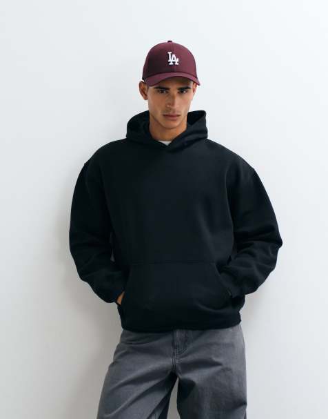 ASOS DESIGN essentials oversized hoodie in black - view 1
