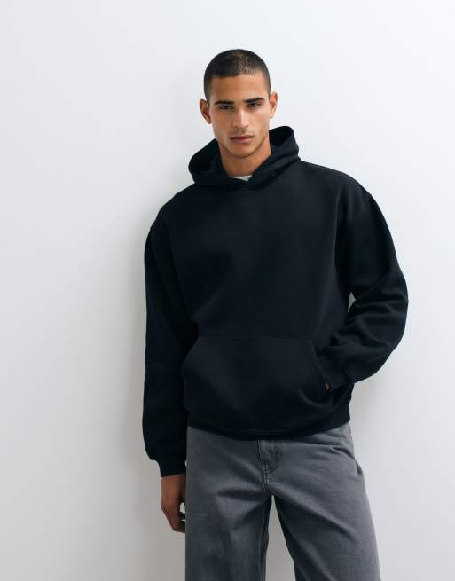 ASOS DESIGN Essentials oversized hoodie in black, 4 of 5