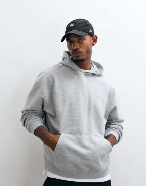 ASOS DESIGN essentials oversized hoodie in grey marl - view 1