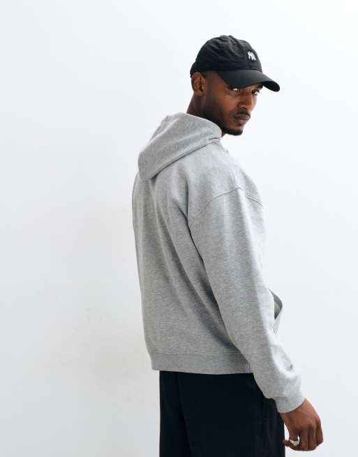 ASOS DESIGN essentials oversized hoodie in grey marl, 5 of 5