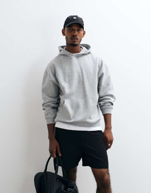 ASOS DESIGN Essentials oversized hoodie in heather gray, 3 of 5