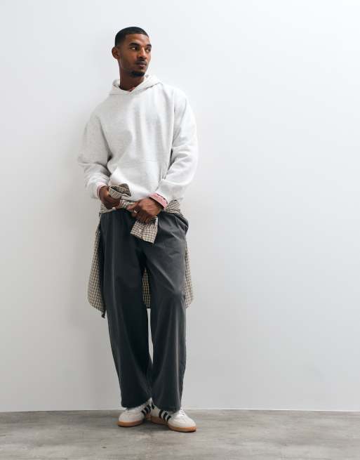 ASOS DESIGN essentials oversized hoodie in ice heather, 3 of 5