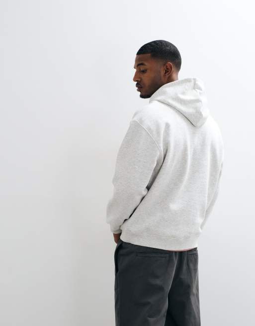 ASOS DESIGN essentials oversized hoodie in ice heather, 5 of 5