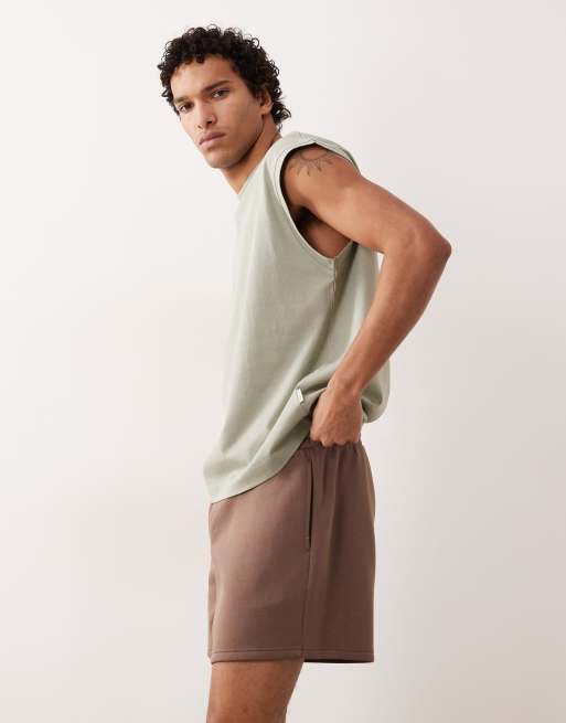 ASOS DESIGN - Essentials - Oversized jersey short in bruin, 2 van 5