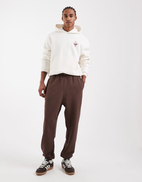 ASOS DESIGN essentials oversized jogger in brown 