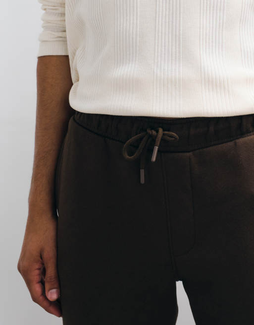 ASOS DESIGN essentials oversized joggers in brown, 5 of 5