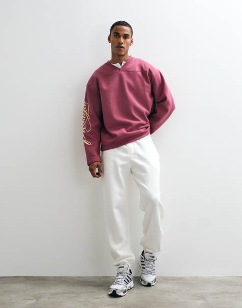 ASOS DESIGN essentials oversized joggers in cream - view 1