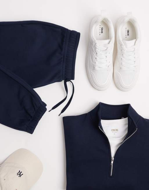 ASOS DESIGN essentials oversized joggers in navy , 6 of 6