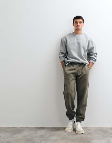 ASOS DESIGN essentials oversized joggingbukser i khaki - view 1
