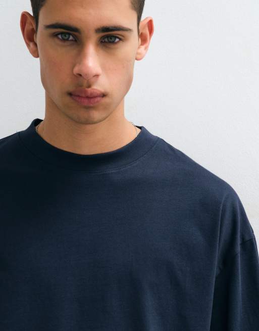 ASOS DESIGN Essentials oversized long sleeve t-shirt in navy, 2 of 5