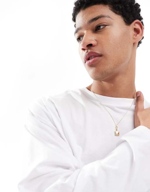 ASOS DESIGN essential oversized long sleeve t-shirt in white