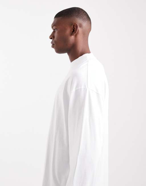 ASOS DESIGN Essentials oversized long sleeve t-shirt in white, 3 of 5
