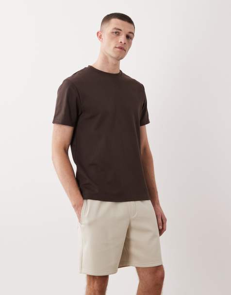 ASOS DESIGN essentials oversized mid length jersey shorts in off white - view 1