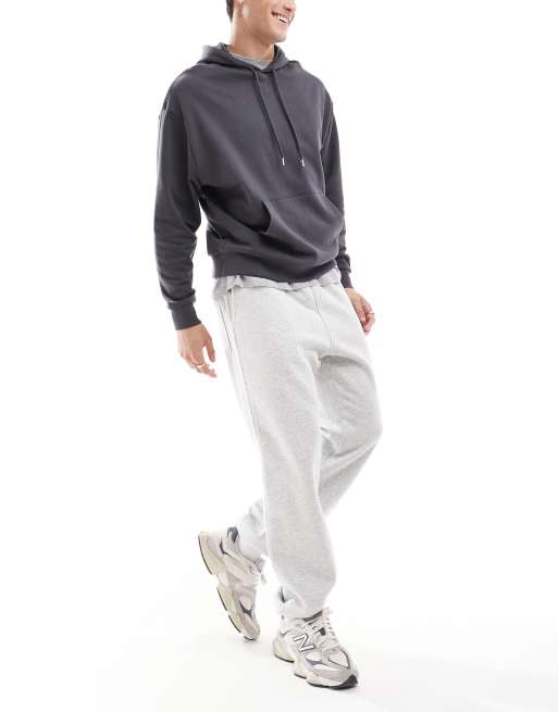 ASOS DESIGN - Essentials - Oversized og koksgrå hættetrøje