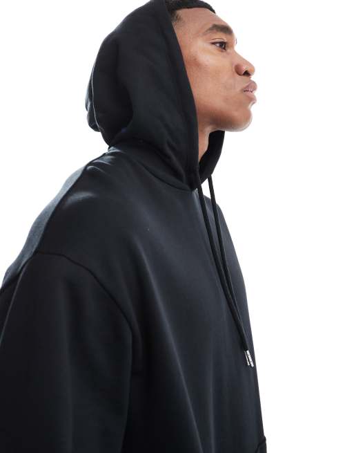 ASOS DESIGN - Essentials - Oversized sort hættetrøje