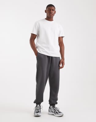 Asos Design Essentials Oversized Sweatpants In Gray