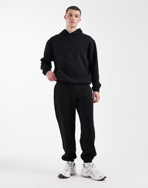 ASOS DESIGN essentials oversized sweatpants in black - view 1