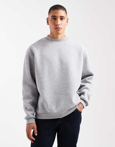 ASOS DESIGN essentials oversized sweatshirt in grey marl - view 1