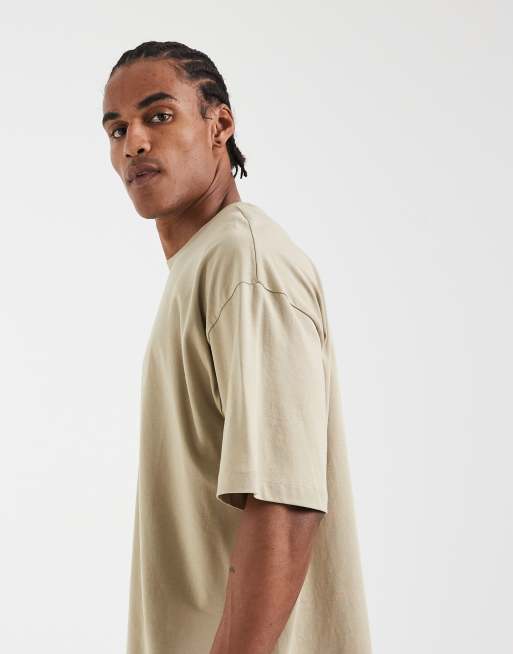 ASOS DESIGN - Essentials - Oversized T-shirt in beige, 2 van 5