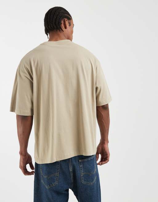 ASOS DESIGN - Essentials - Oversized T-shirt in beige, 5 van 5