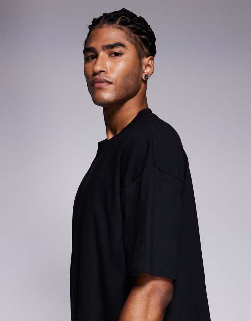 ASOS DESIGN essentials oversized T-shirt in black, 4 of 5