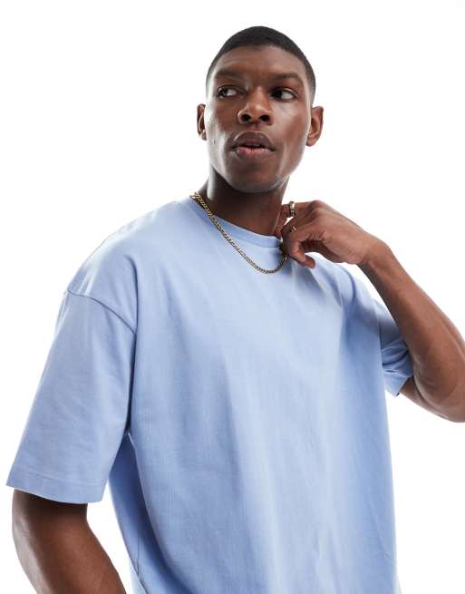 ASOS DESIGN essentials oversized T-shirt in blue, 2 of 4
