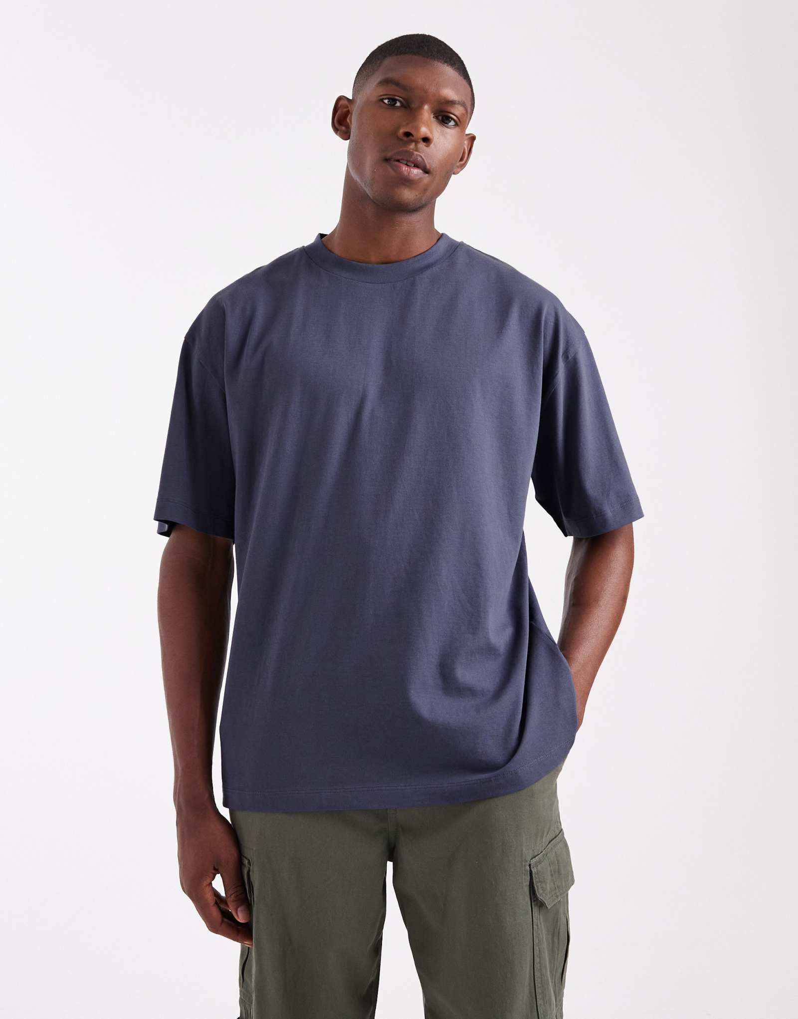 Футболка ASOS DESIGN essentials оверсайз синего цвета