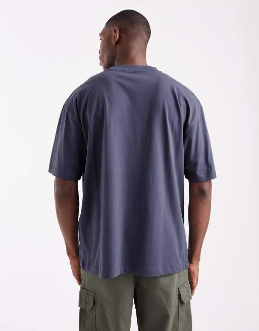ASOS DESIGN Essentials oversized t-shirt in blue, 3 of 5