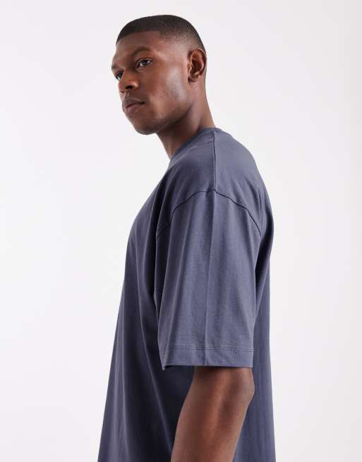 ASOS DESIGN Essentials oversized t-shirt in blue, 4 of 5