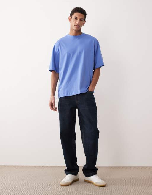 ASOS DESIGN Essentials oversized t-shirt in blue, 4 of 5