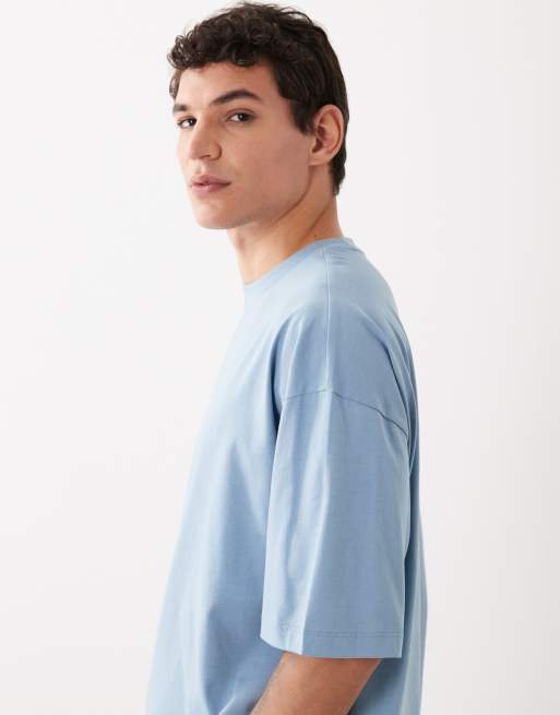 ASOS DESIGN Essentials oversized t-shirt in blue, 4 of 5