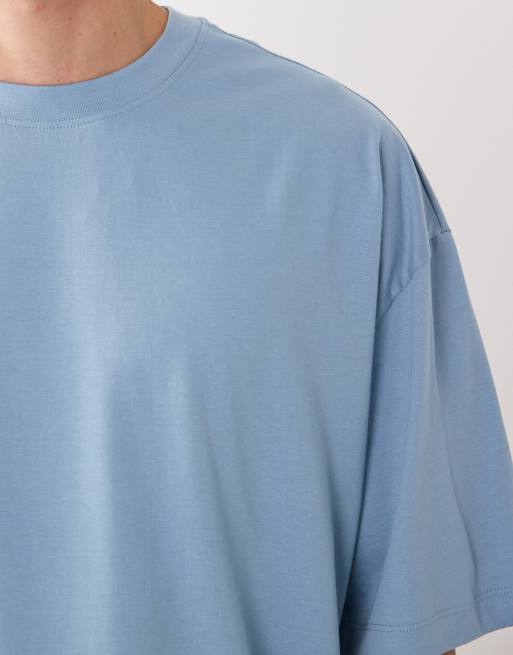 ASOS DESIGN Essentials oversized t-shirt in blue, 5 of 5