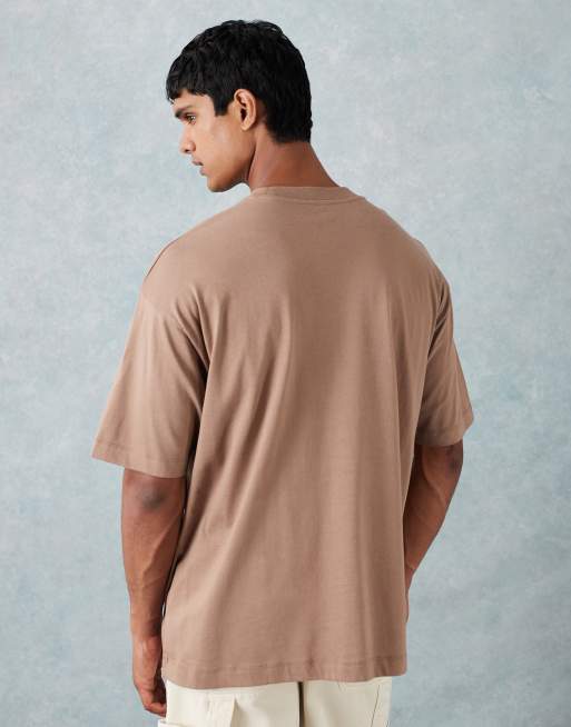 ASOS DESIGN Essentials oversized t-shirt in brown  , 3 of 5